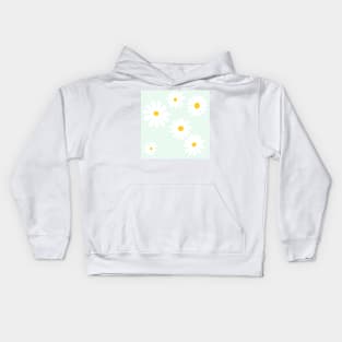 Light Green Daisys Kids Hoodie